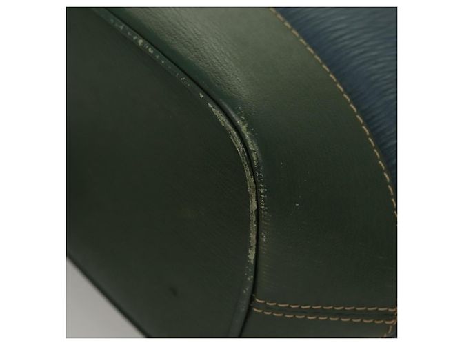 LOEWE Velazquez Borsa a Spalla Pelle Blu Oro Auth MY227 D'oro - vista 14