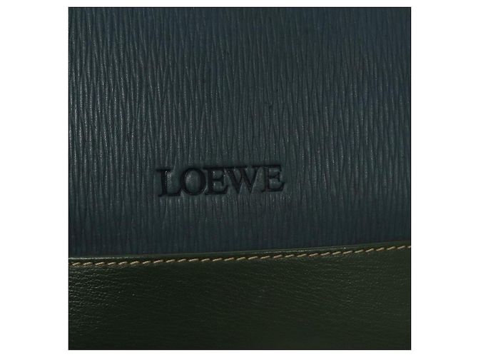 LOEWE Velazquez Borsa a Spalla Pelle Blu Oro Auth MY227 D'oro - vista 17