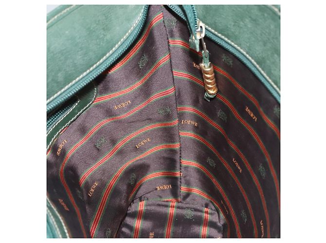 LOEWE Velazquez Borsa a Spalla Pelle Blu Oro Auth MY227 D'oro - vista 18