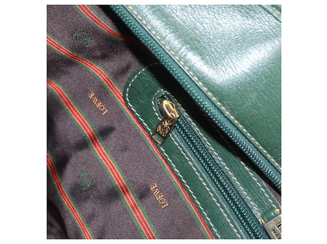 LOEWE Velazquez Borsa a Spalla Pelle Blu Oro Auth MY227 D'oro - vista 20