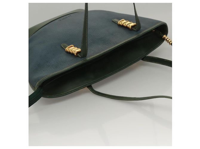 LOEWE Velazquez Borsa a Spalla Pelle Blu Oro Auth MY227 D'oro - vista 6