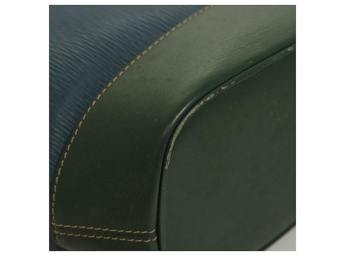 LOEWE Velazquez Borsa a Spalla Pelle Blu Oro Auth MY227 D'oro - vista 9