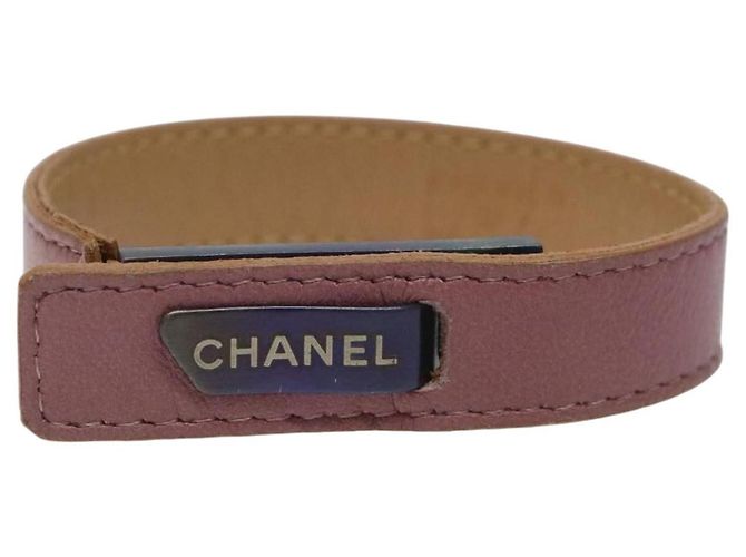 Bracciale in pelle viola CC Auth bs23239 CHANEL Porpora - vista 2