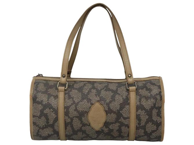 Borsa a mano SAINT LAURENT in pelle embossata grigia Auth sw230 Marrone - vista 13
