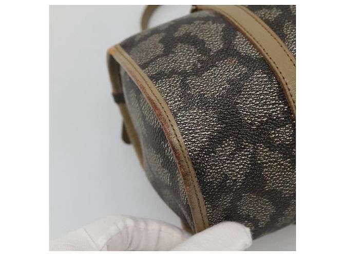 Borsa a mano SAINT LAURENT in pelle embossata grigia Auth sw230 Marrone - vista 14