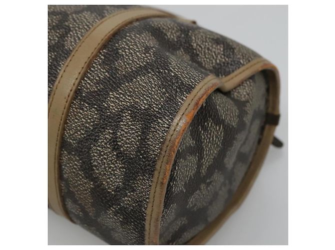 Borsa a mano SAINT LAURENT in pelle embossata grigia Auth sw230 Marrone - vista 15