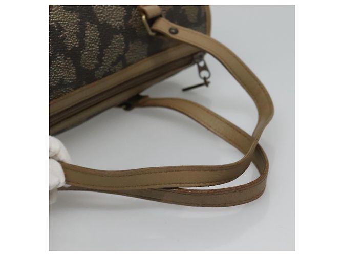 Borsa a mano SAINT LAURENT in pelle embossata grigia Auth sw230 Marrone - vista 7