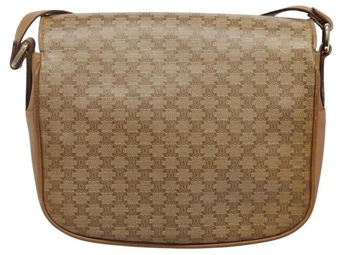 Céline Borsa a spalla in tela Macadam beige Auth BA971 - vista 2