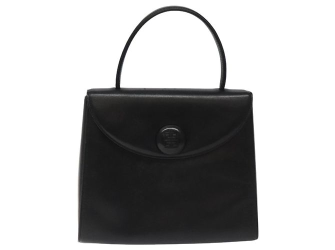 Borsa a mano in pelle nera GIVENCHY Auth hk2395 Nero - vista 13