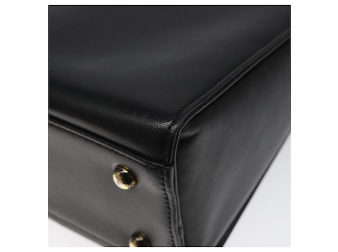 Borsa a mano in pelle nera GIVENCHY Auth hk2395 Nero - vista 15