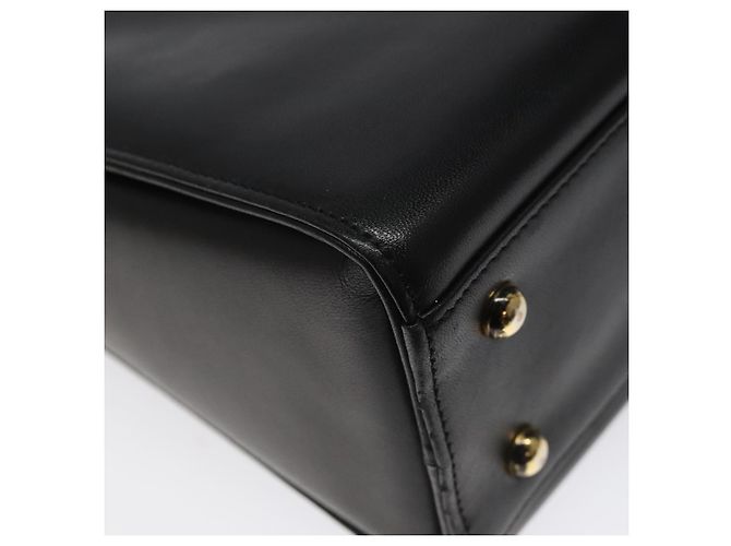 Borsa a mano in pelle nera GIVENCHY Auth hk2395 Nero - vista 16