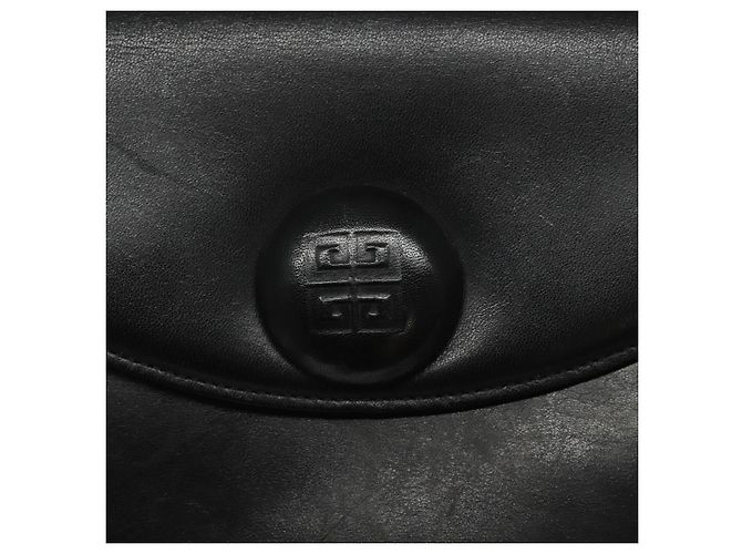 Borsa a mano in pelle nera GIVENCHY Auth hk2395 Nero - vista 17