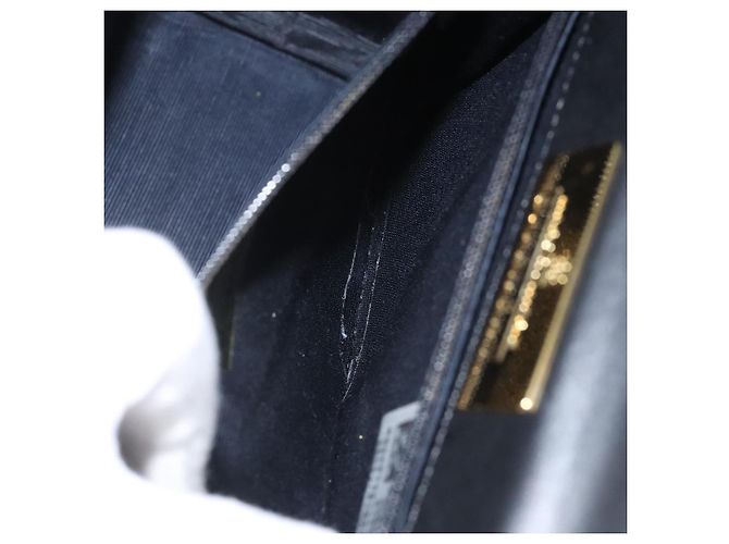 Borsa a mano in pelle nera GIVENCHY Auth hk2395 Nero - vista 21