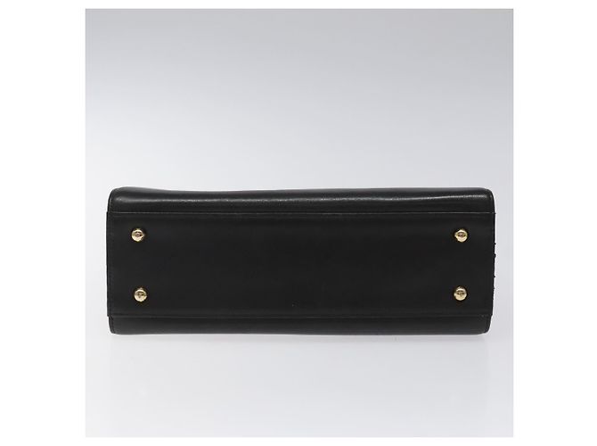 Borsa a mano in pelle nera GIVENCHY Auth hk2395 Nero - vista 5