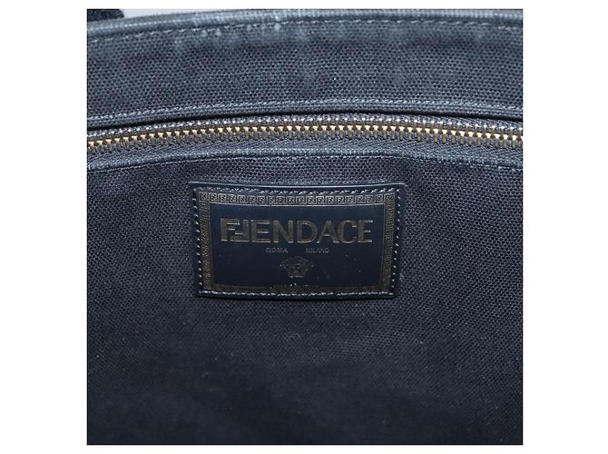 FENDI VERSACE Collaboration Fenderche Tote Bag aus Canvas 2way Schwarz Auth bs23664 - Ansicht 17