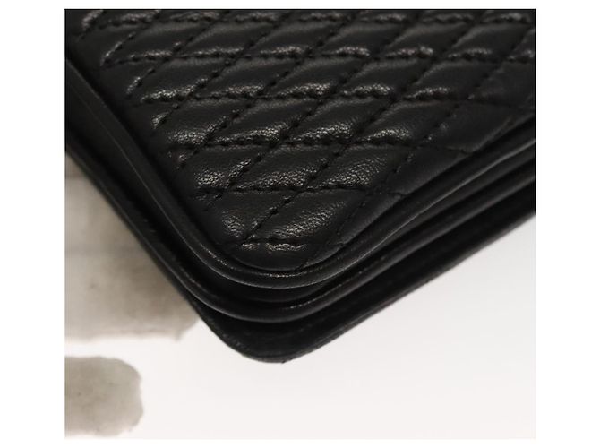 Bolsa de ombro BALLY em couro preto e dourado Auth EC1031 - vista 15