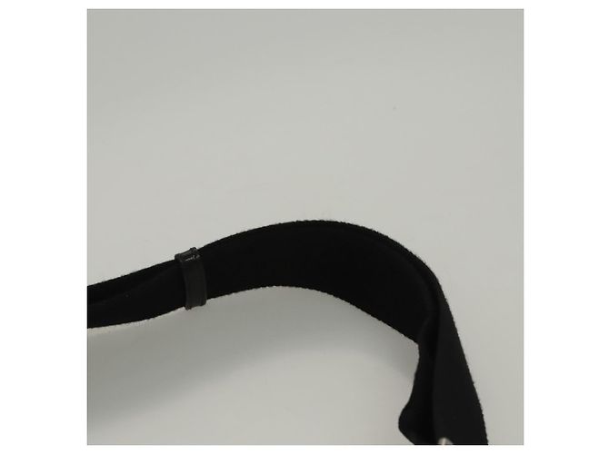 Borsa a spalla Jimmy Choo in nylon e pelle nera Auth bs23874 Nero - vista 14