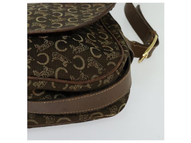 Céline Borsa a spalla Celine C Sulky in tela marrone Auth bs23894 - vista 14