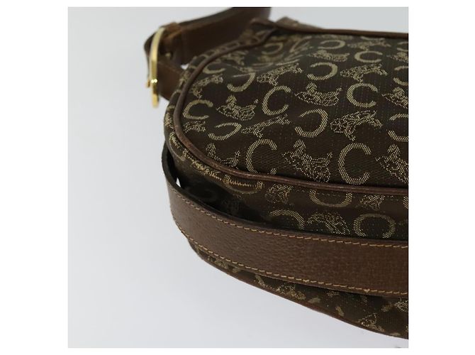 Céline Borsa a spalla Celine C Sulky in tela marrone Auth bs23894 - vista 15
