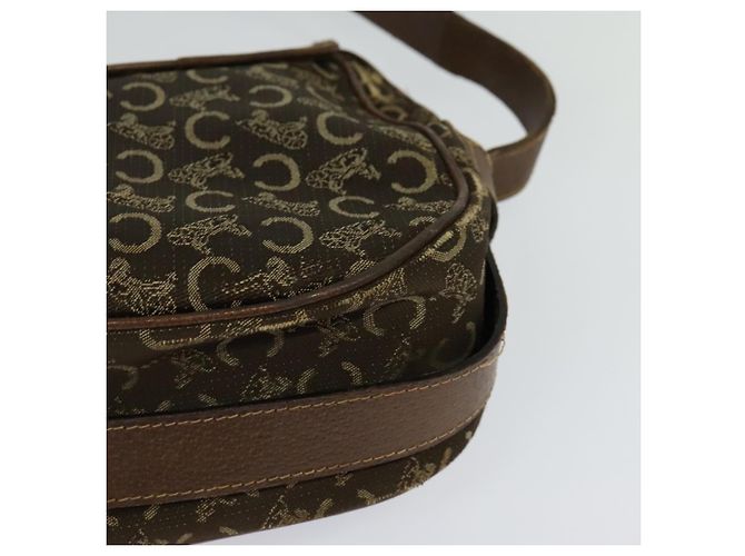 Céline Borsa a spalla Celine C Sulky in tela marrone Auth bs23894 - vista 16