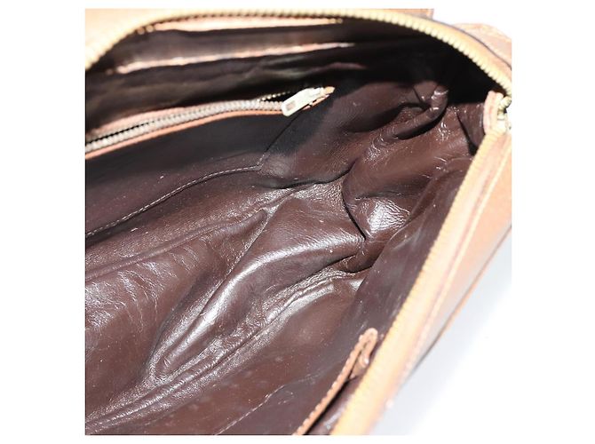 Céline Borsa a spalla Celine C Sulky in tela marrone Auth bs23894 - vista 19