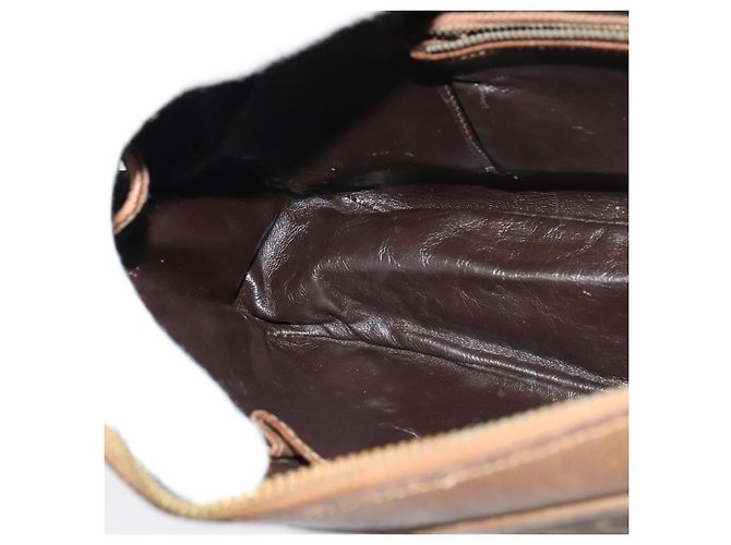 Céline Borsa a spalla Celine C Sulky in tela marrone Auth bs23894 - vista 20