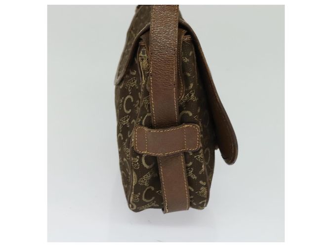 Céline Borsa a spalla Celine C Sulky in tela marrone Auth bs23894 - vista 3