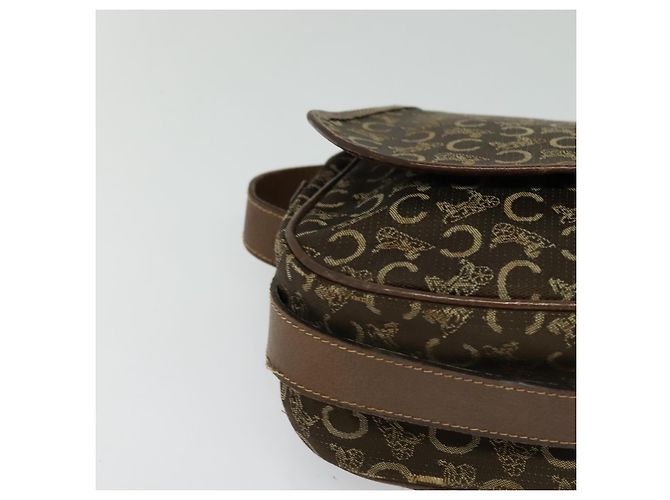 Céline Borsa a spalla Celine C Sulky in tela marrone Auth bs23894 - vista 9