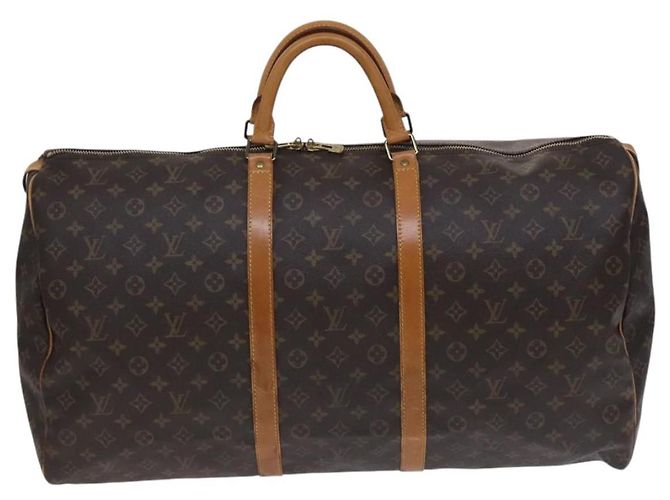LOUIS VUITTON Monogram Keepall 60 Bolsa Boston M41422 LV Auth ep7997 Monograma - vista 13