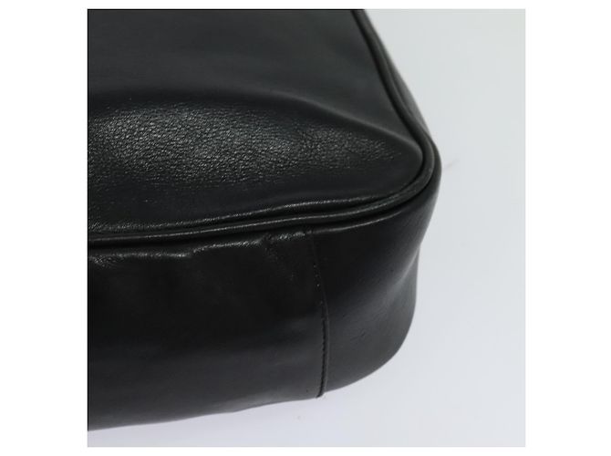 Borsa a mano in pelle GUCCI Bamboo 2 vie nera oro 001 3444 1638 Auth BA755 Nero D'oro - vista 10