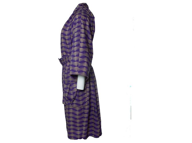 Minivestido de popelina estampada Tanisha de Dries van Noten Púrpura - vista 4