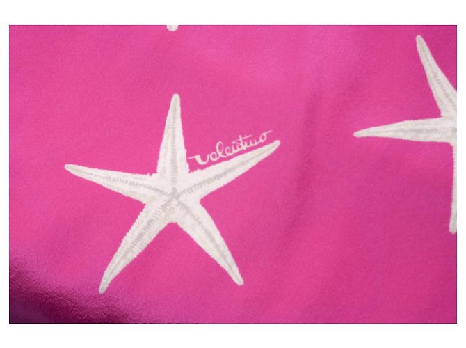 Valentino Garavani, minivestido de seda con estampado de estrella de mar Rosa - vista 6
