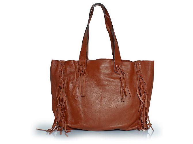 Valentino Garavani, C-Rockee Fransen-Leder-Tasche Braun - Ansicht 2