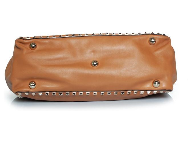 Valentino Garavani, borsa Rockstud in cammello Marrone - vista 4