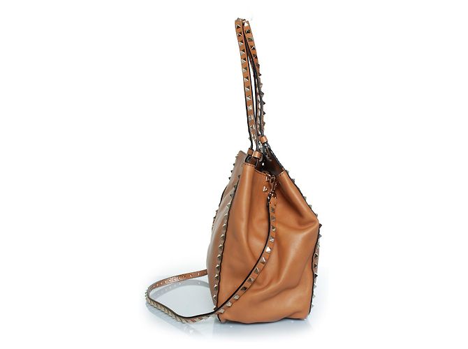 Valentino Garavani, borsa Rockstud in cammello Marrone - vista 6