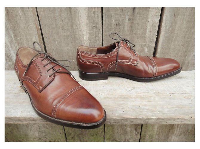 Fratelli Rosseti Scarpe Derby Fratelli Rossetti in pelle marrone chiaro - vista 3