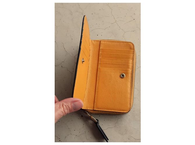 Portafoglio Max Mara in pelle giallo e marrone - vista 6