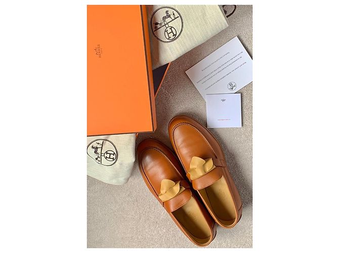Hermès Mocassino Destin HERMES Marrone chiaro - vista 5
