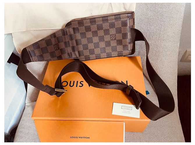 Pochette Louis Vuitton Geronimos Damier Tela e Pelle Marrone - vista 10