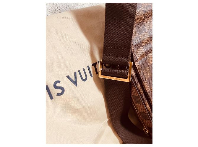 Pochette Louis Vuitton Geronimos Damier Tela e Pelle Marrone - vista 9