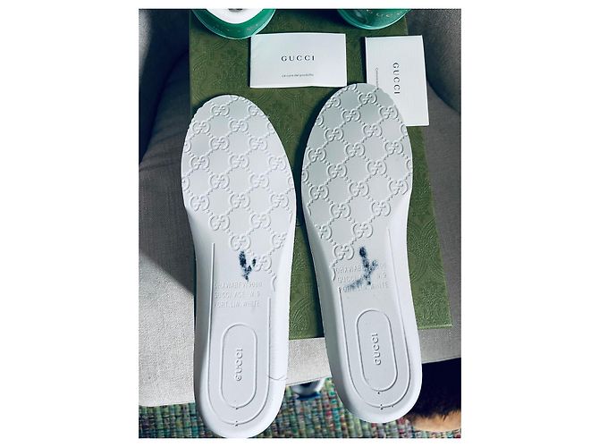 Gucci Ace Sneaker hellgrün Lackleder 43 - Ansicht 5