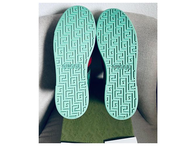Gucci Ace Sneaker hellgrün Lackleder 43 - Ansicht 6