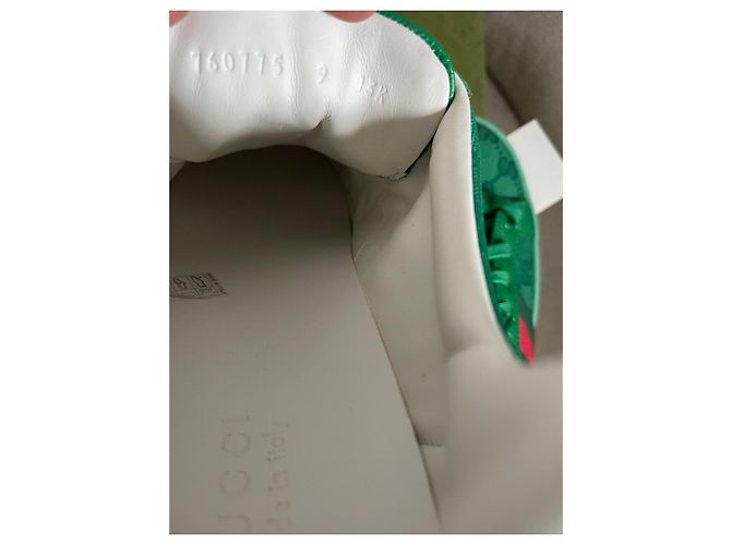 Gucci Ace Sneaker hellgrün Lackleder 43 - Ansicht 8