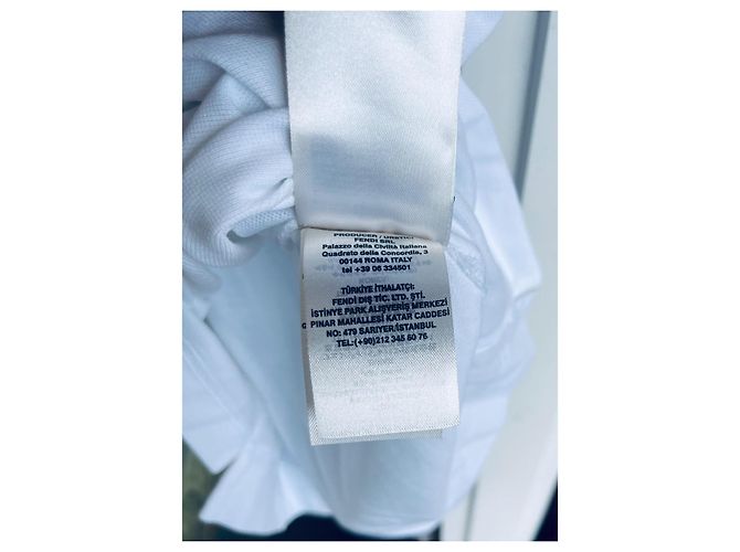 Polo Fendi de algodón blanco - vista 10