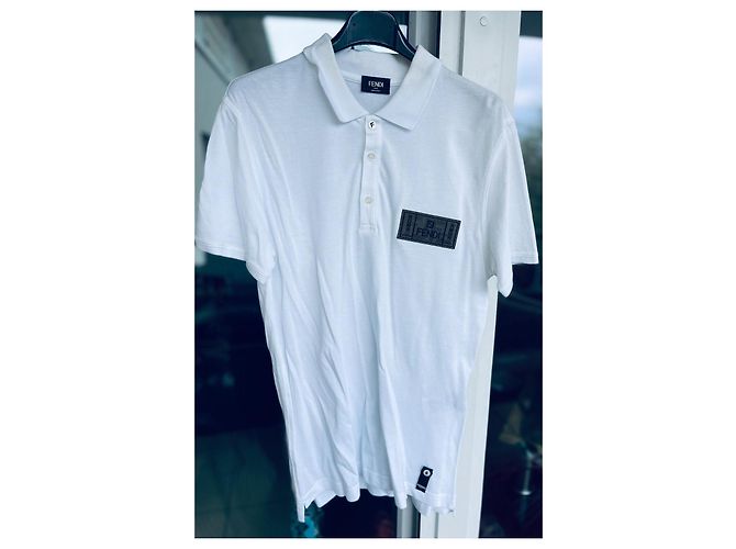 Polo Fendi de algodón blanco - vista 2