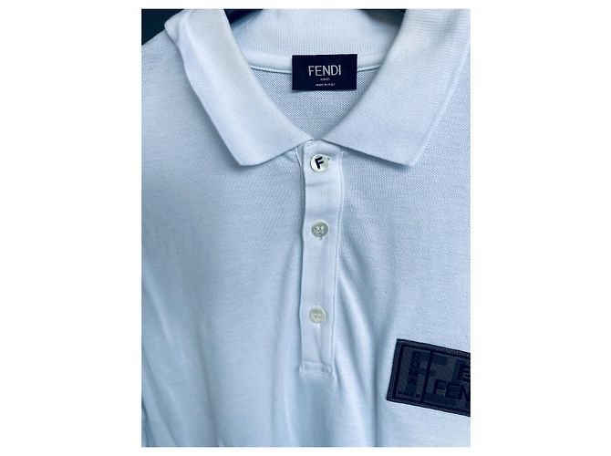 Polo Fendi de algodón blanco - vista 4