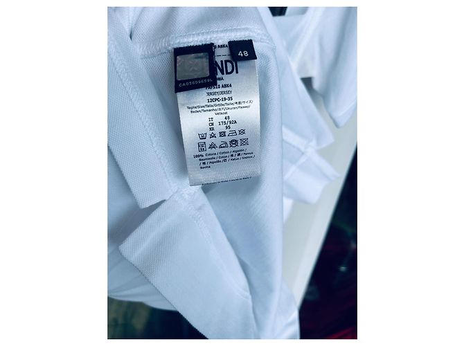 Polo Fendi de algodón blanco - vista 5
