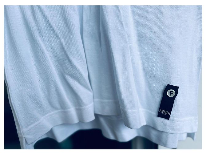 Polo Fendi de algodón blanco - vista 6