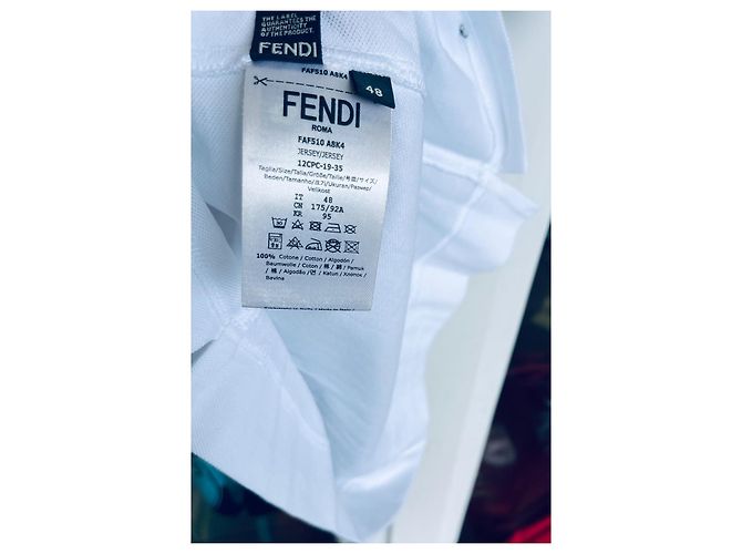 Polo Fendi de algodón blanco - vista 8