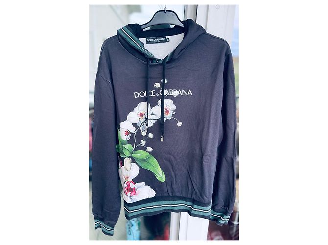 Felpa Dolce & Gabbana Nera in Cotone Nero - vista 2